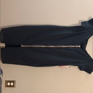 Haute Monde Navy Dress with Zipper Detail
